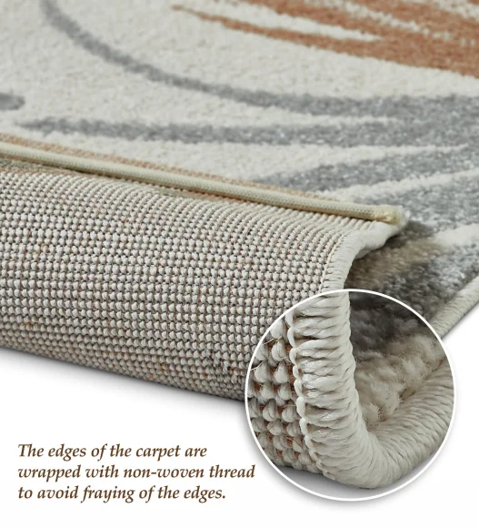 Polypropylene Kids Area Carpet with Jute Backing | Brown & Green | (W)120 x (L)170