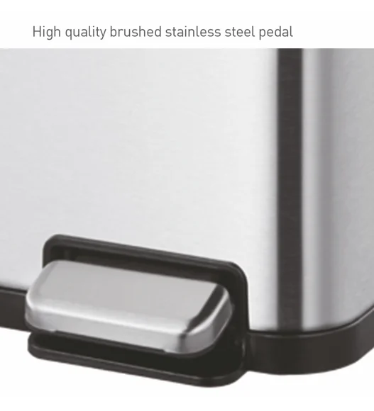 EKO 9129 Eco Casa II Double Liner Recycling Step Bin Metallic