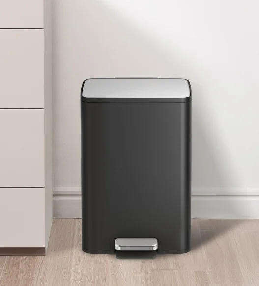 Eko 9161 Marina Fingerprint resistant Step Bin Black