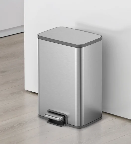 Eko 9161 Marina Fingerprint resistant Step Bin Metallic