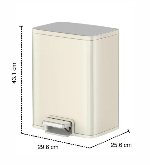 Eko 9161 Marina Fingerprint resistant Step Bin Vannila