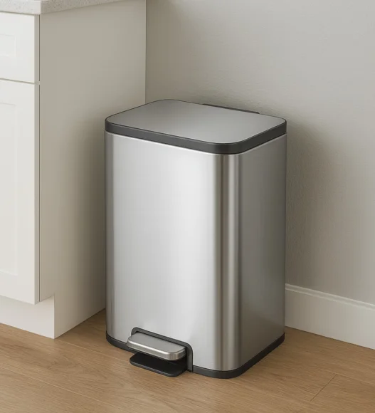 Eko 9161 Marina Fingerprint resistant Step Bin Metallic