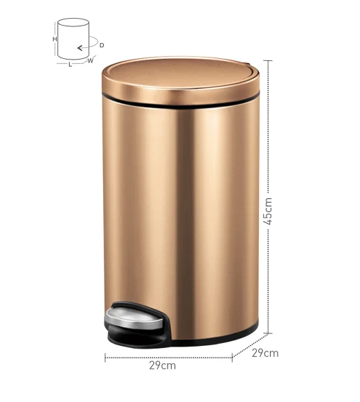 Eko 9115 Artistic Soft Close Fingerprint Resistant Step Bin Bronze Copper