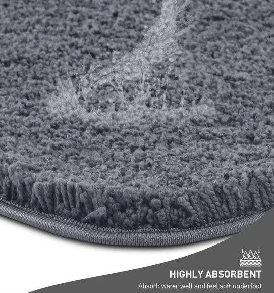 Diana Anti skid Super Absorbent Bath Mat Grey