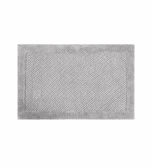 Silver Reversible Cotton Bathmat, Soft and Ultra Absorbent