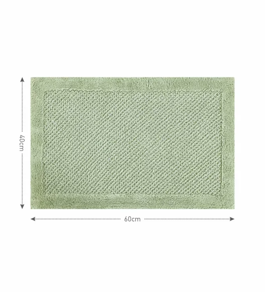 Sage Reversible Cotton Bathmat, Soft and Ultra Absorbent
