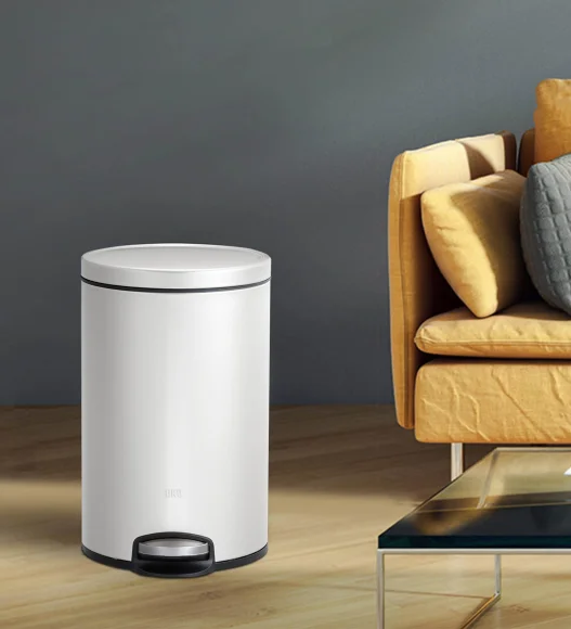 EKO 9115 Artistic Soft Close Fingerprint Resistant Step Bin White