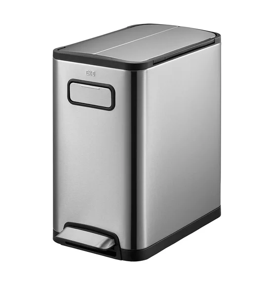  Eco Fly 45L Stainless Steel Pedal Bin with Removable Inner Bucket, Metallic