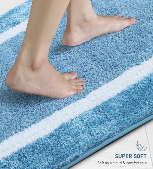 Quick Dry Super soft Bath Mat Teal Blue