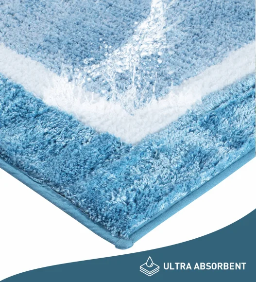 Quick Dry Super soft Bath Mat Teal Blue