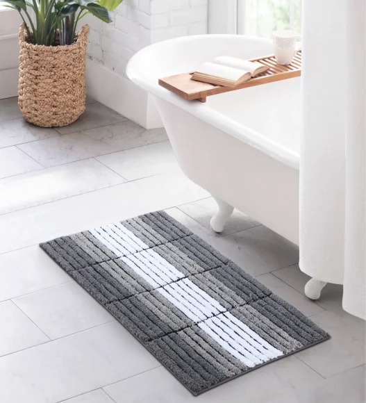 Quick Dry Anti skid Bath Mat Charcoal