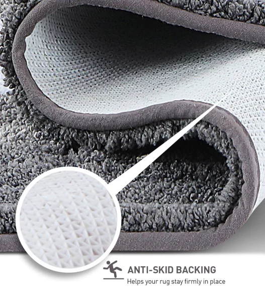 Quick Dry Anti skid Bath Mat Charcoal