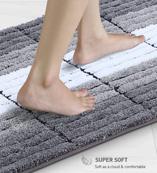 Quick Dry Anti skid Bath Mat Charcoal