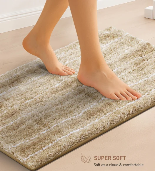 Quick Dry Anti skid Bath Mat Beige