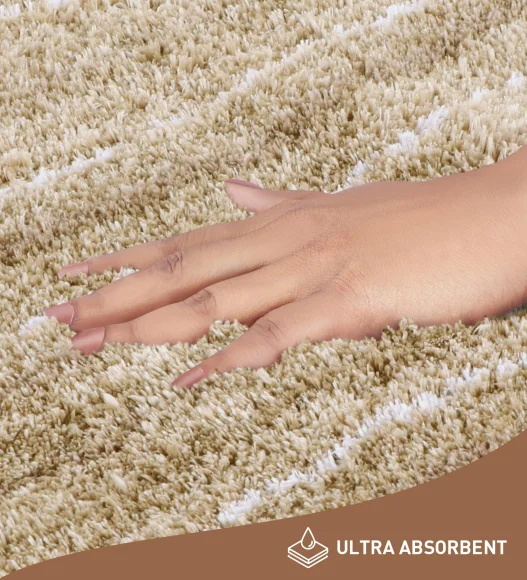 Quick Dry Anti skid Bath Mat Beige